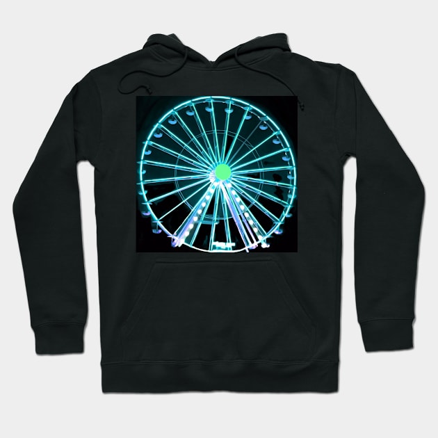 Neon ferris wheel no. 3 Hoodie by asanaworld